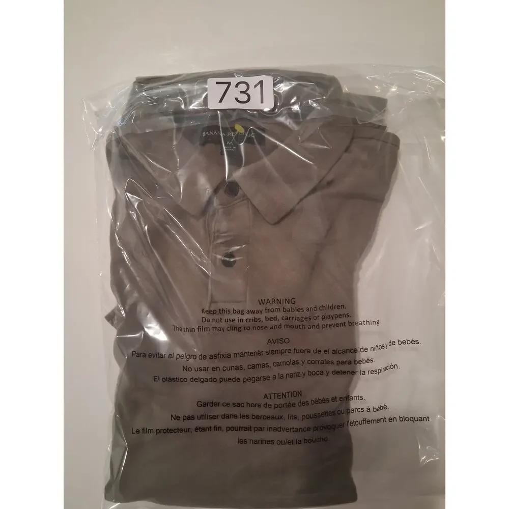 Banana Republic Men's Size M Polo Shirt Faded Olive Green Casual Short Sleeve